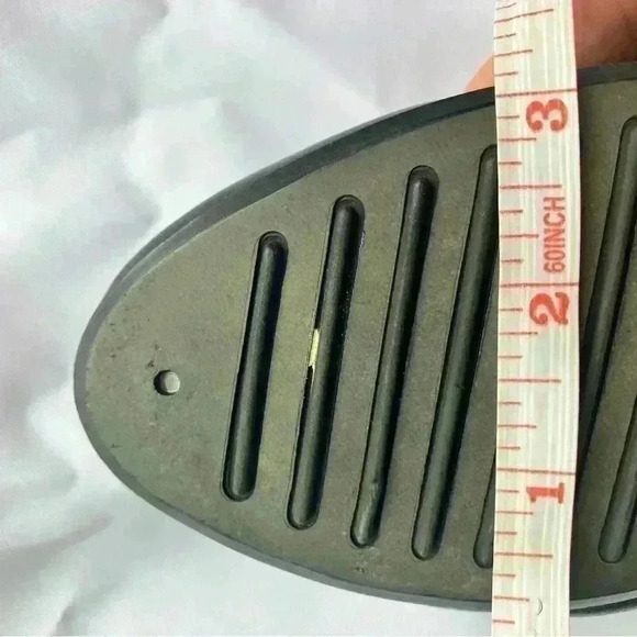 Yosi Samra Black Pointy Flats with Gold Buckle - Picture 8 of 11